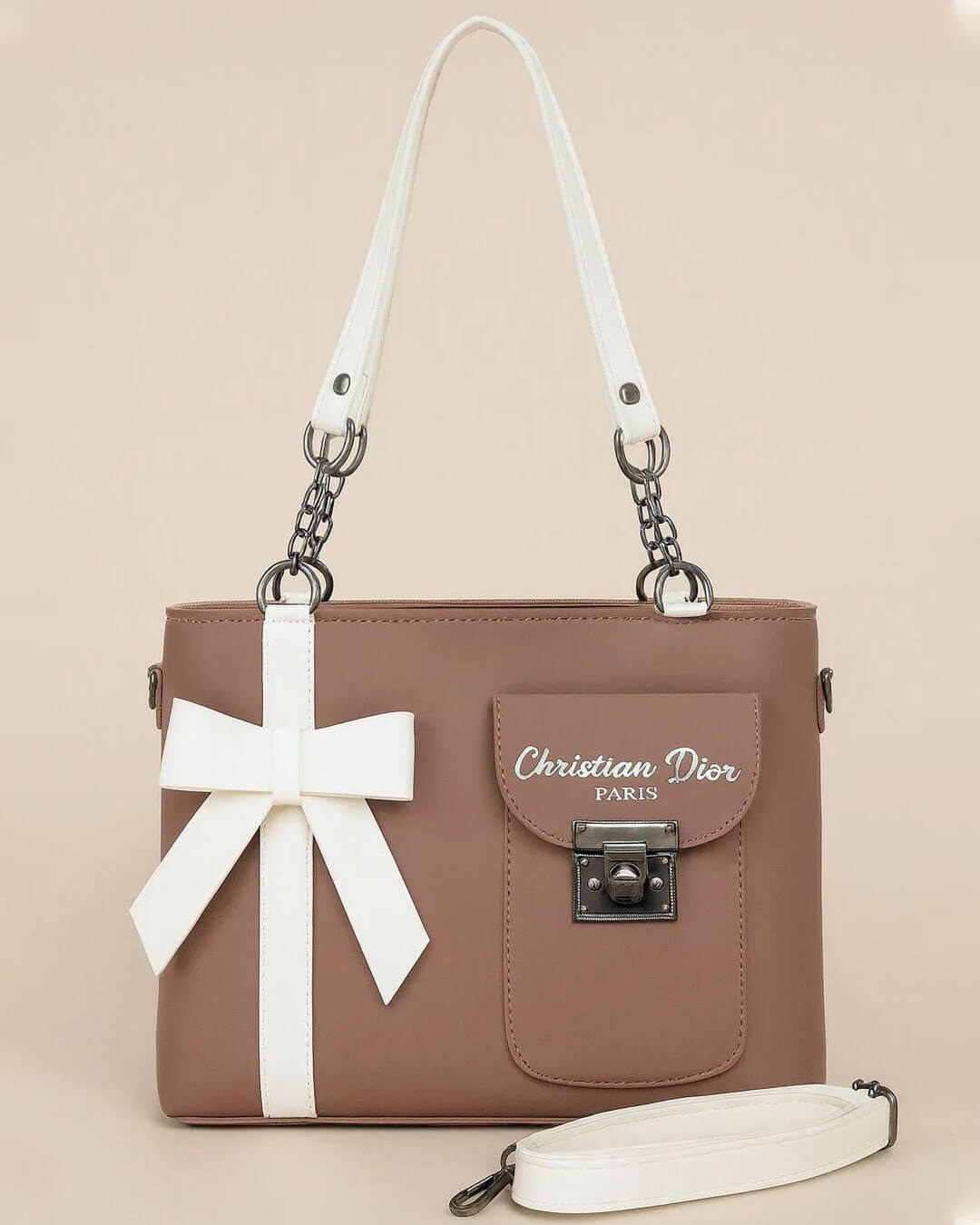 Women's PU Leather Plain Shoulder Bag