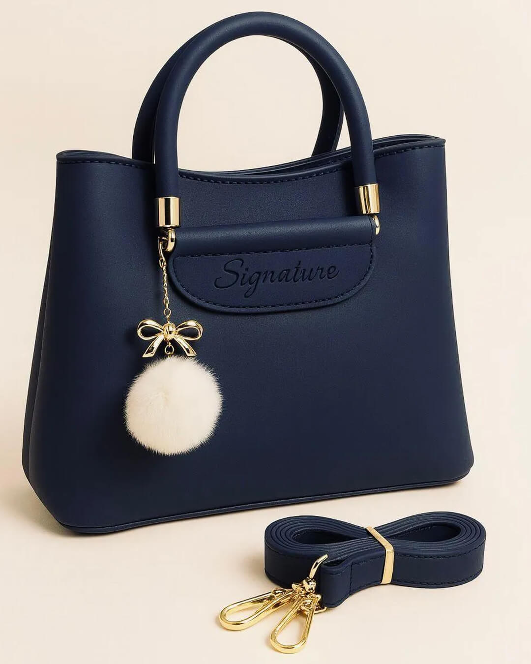 Women's PU Leather Plain Shoulder Bag