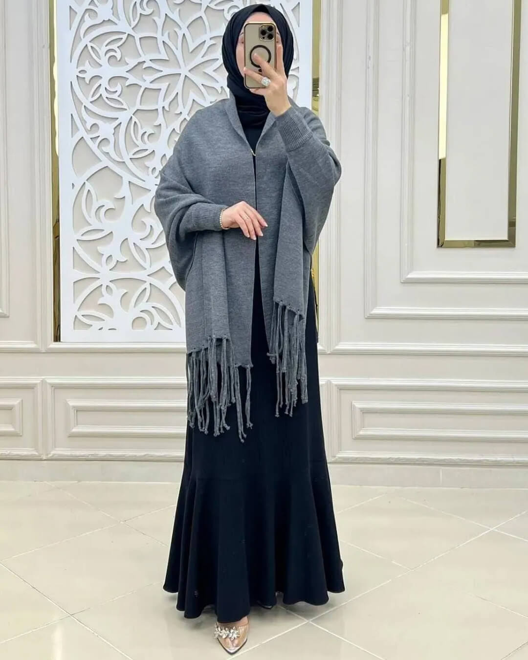 Women's Fleece Plain Cape Shawl