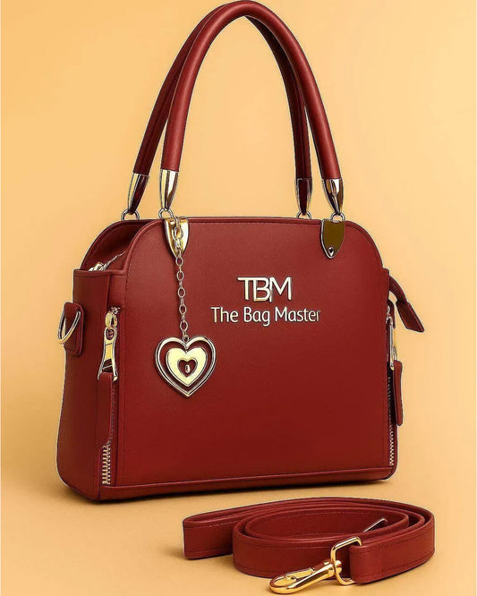 Women's PU Leather Plain Hand Bag