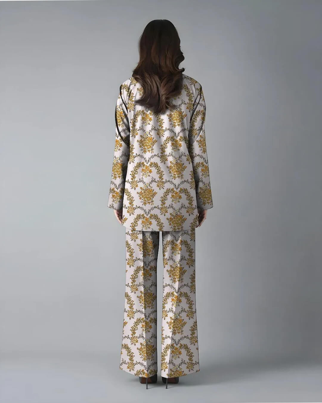 2 Pcs Women's Unstitched Khaddar Printed Suit