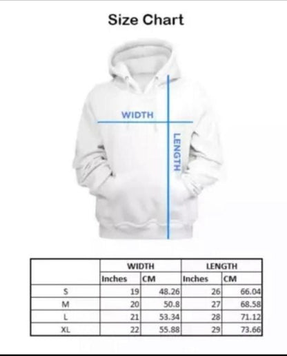 1 Pc Women's Stitched Fleece Printed Pullover Hoodie