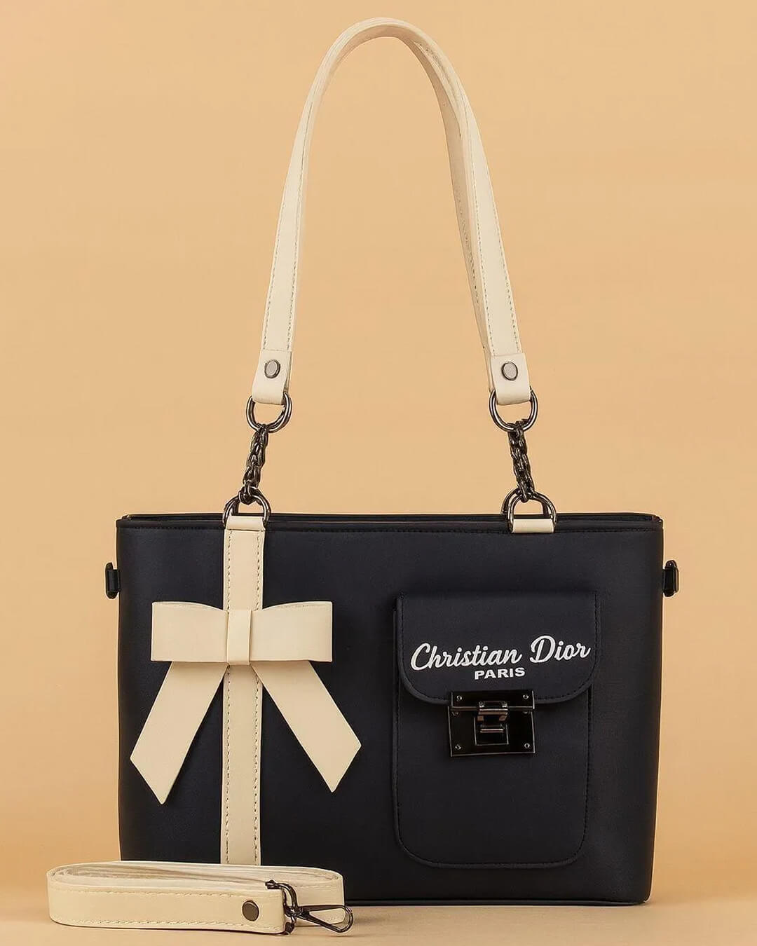 Women's PU Leather Plain Shoulder Bag