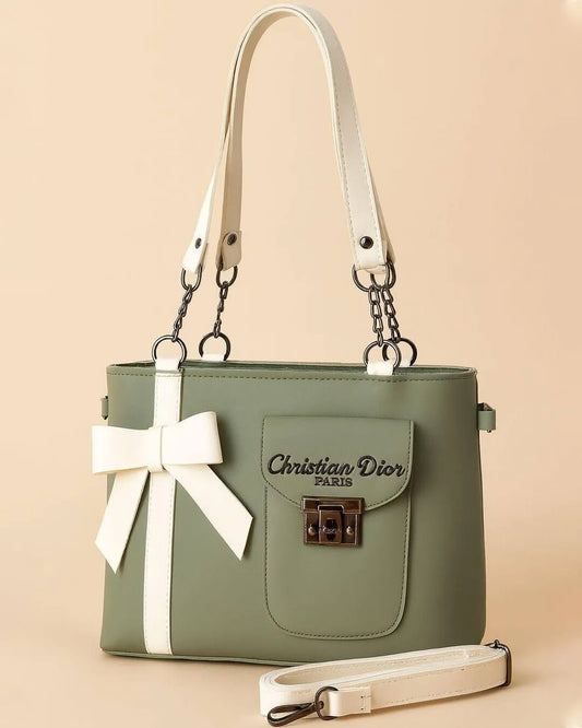 Women's PU Leather Plain Shoulder Bag