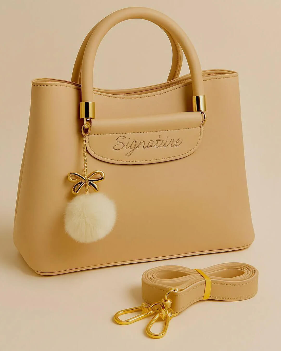 Women's PU Leather Plain Shoulder Bag