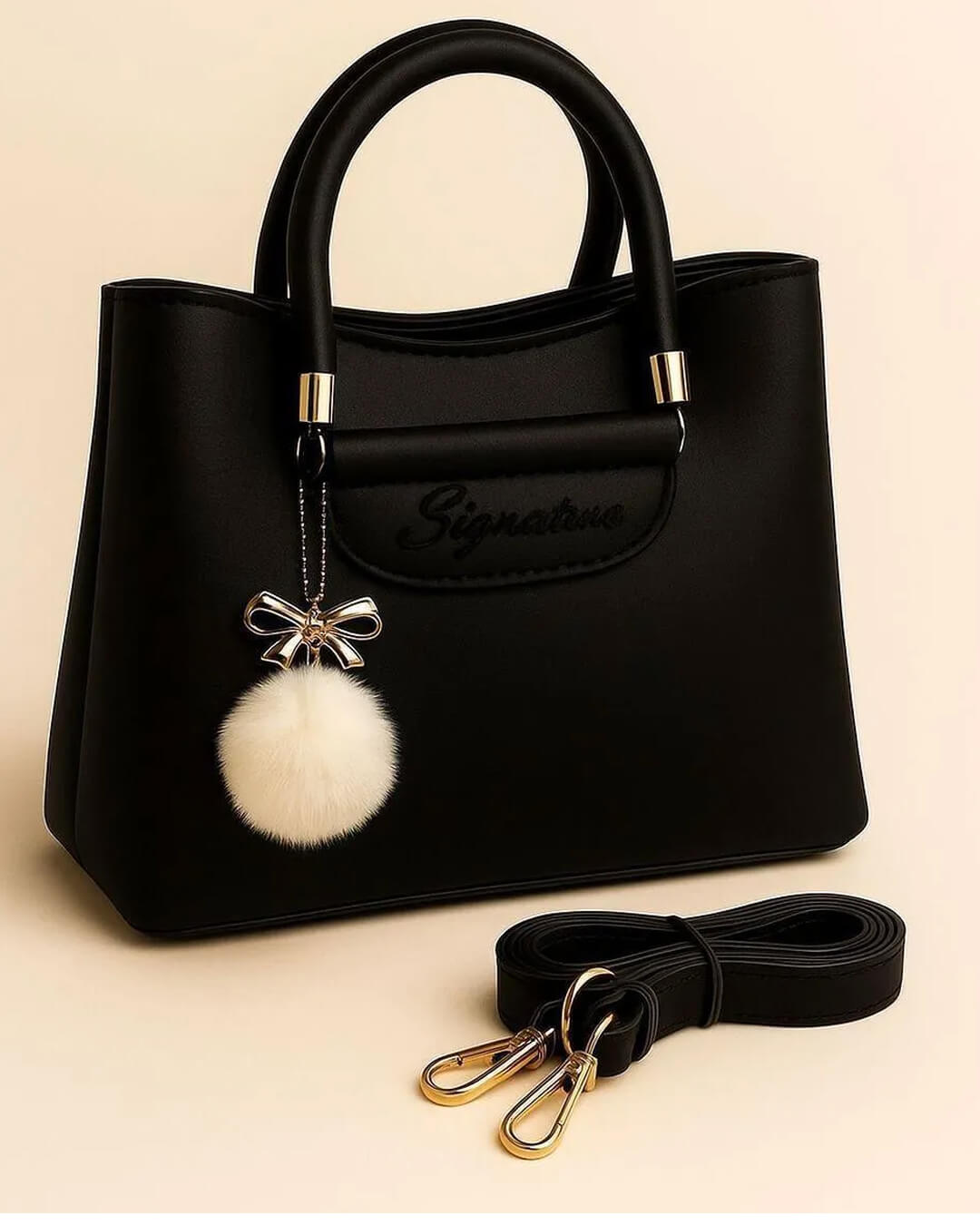 Women's PU Leather Plain Shoulder Bag