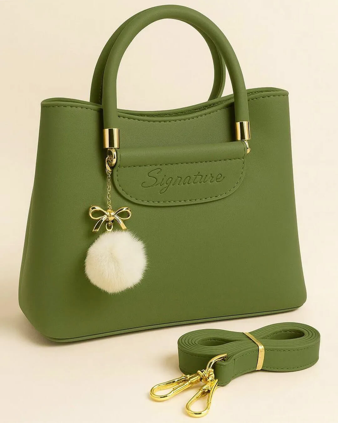 Women's PU Leather Plain Shoulder Bag
