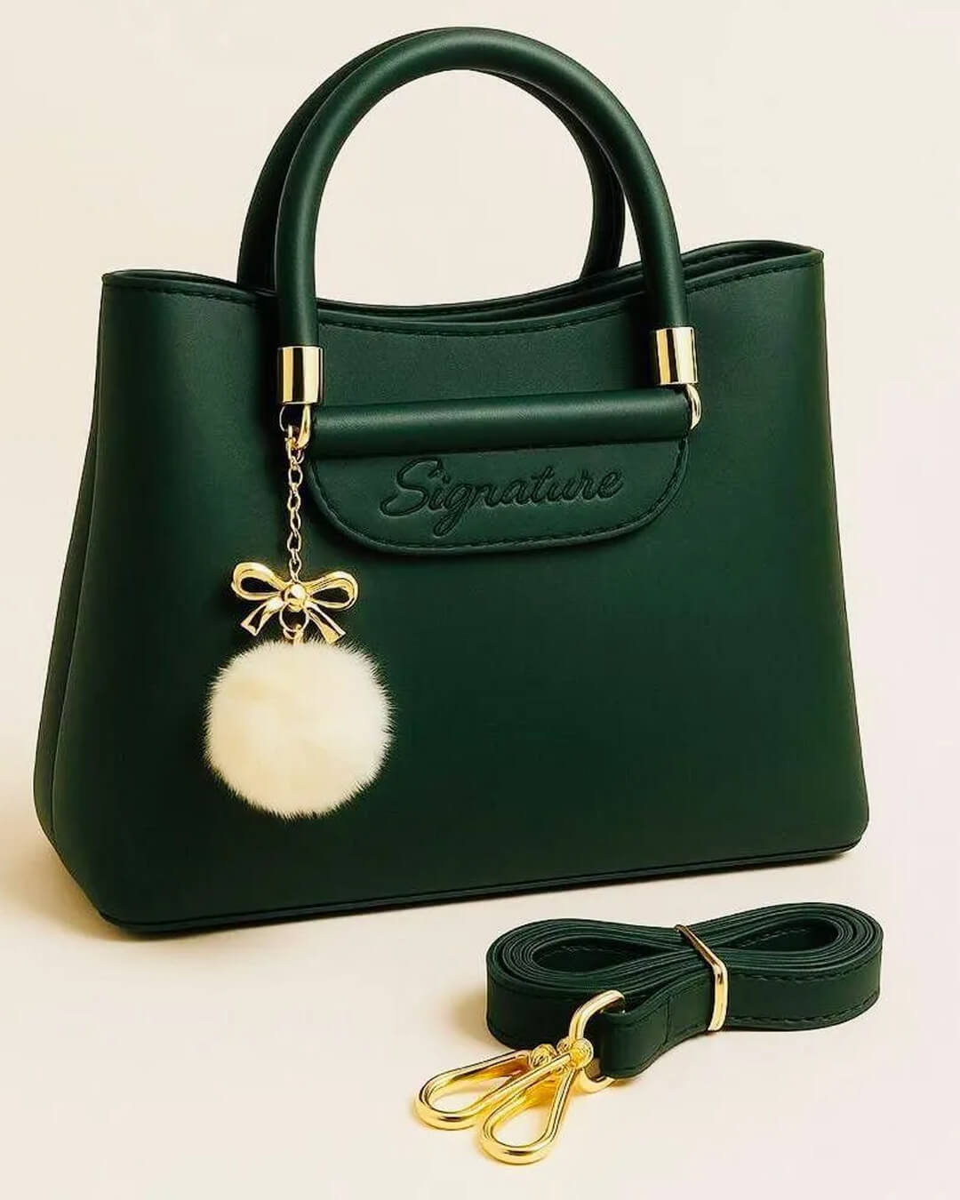 Women's PU Leather Plain Shoulder Bag
