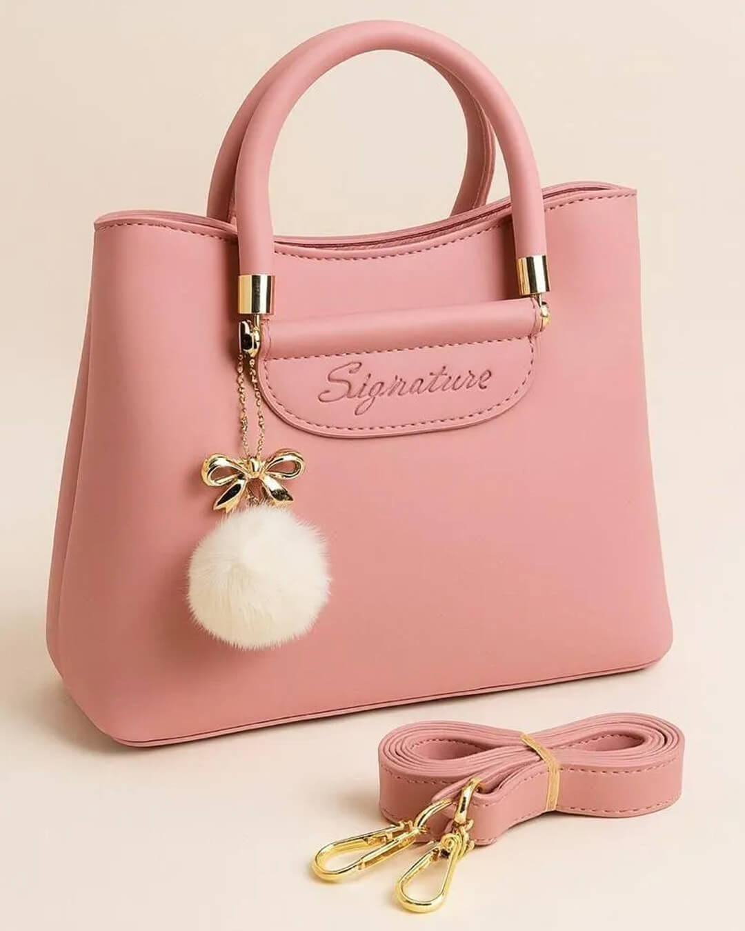 Women's PU Leather Plain Shoulder Bag