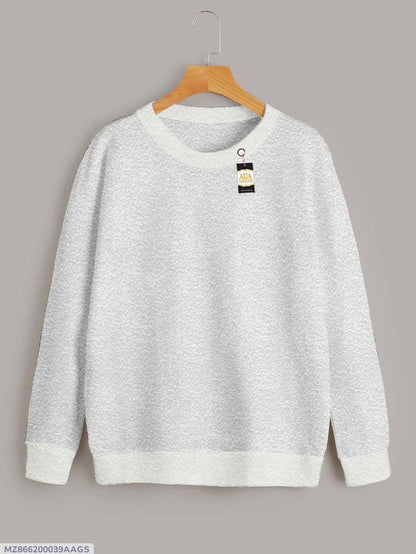 1 Pc Women's Stitched Plain Sweat Shirt