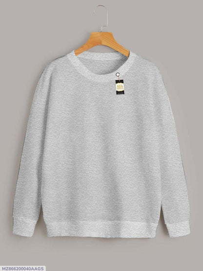 1 Pc Women's Stitched Plain Sweat Shirt