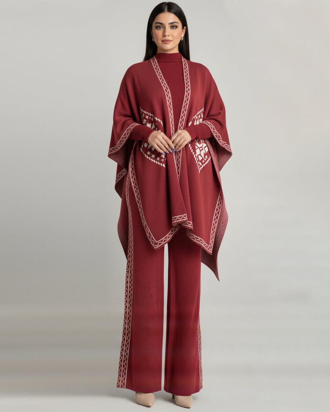 3 Pcs Women's Stitched Fleece Printed Tracksuit