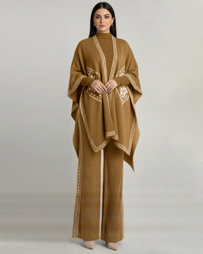 3 Pcs Women's Stitched Fleece Printed Tracksuit