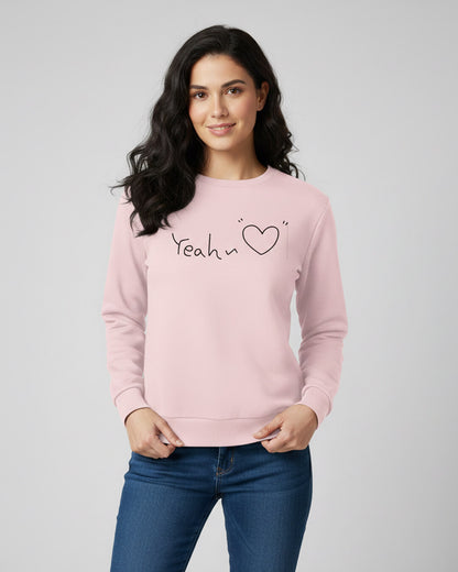1 Pc Women's Stitched Fleece Printed Sweat Shirt