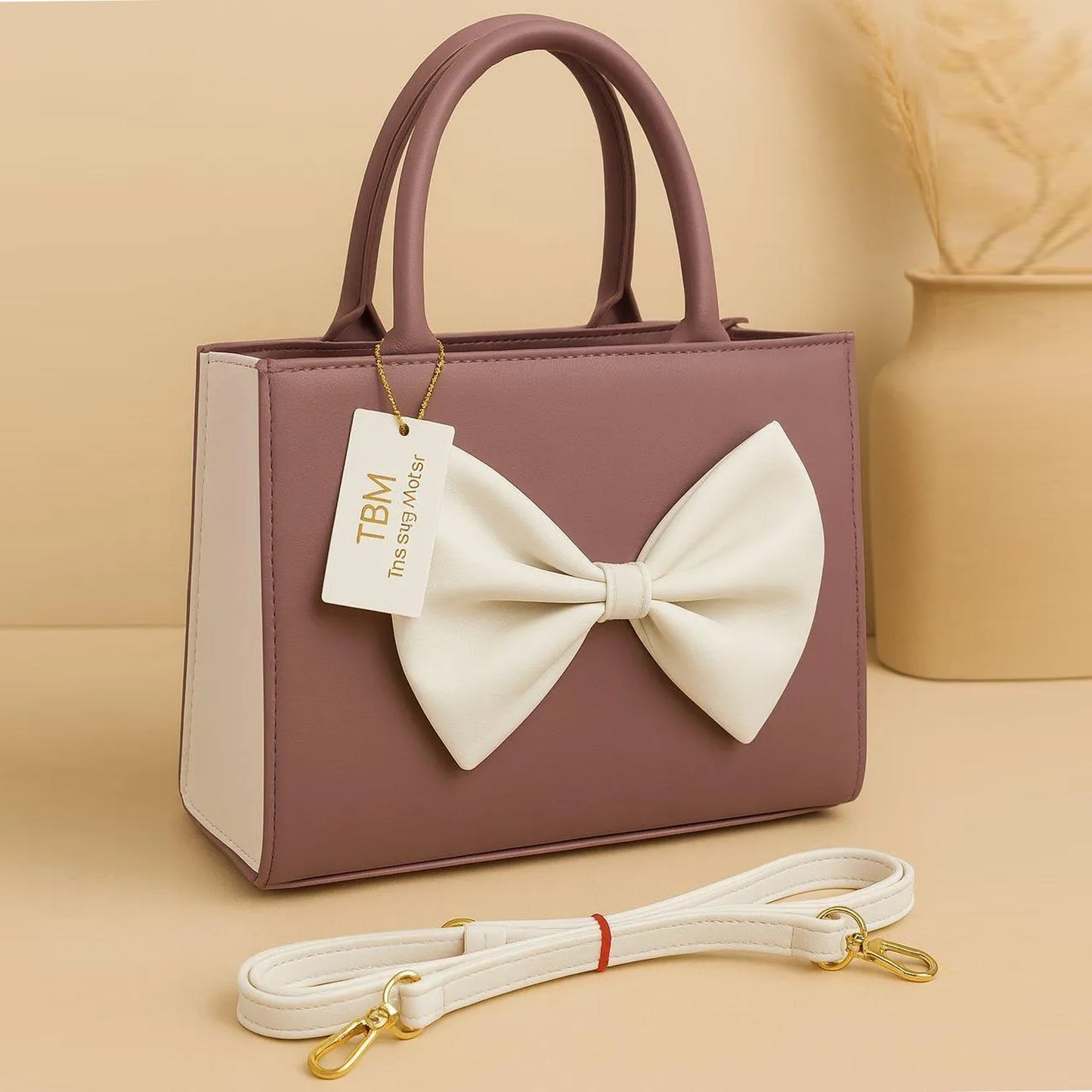 Women's PU Leather Plain Hand Bag